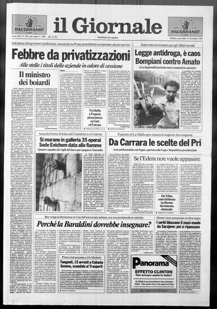 Il giornale : quotidiano del mattino